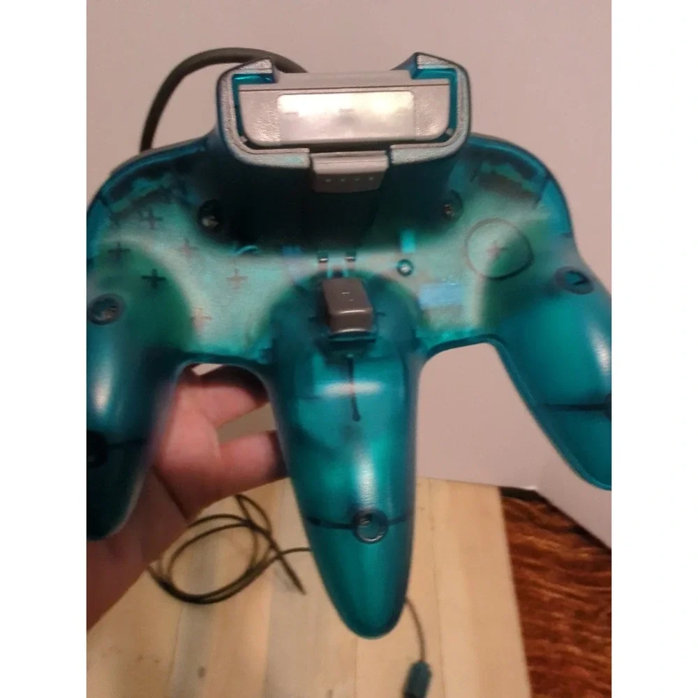Nintendo 64 Clear Ice Blue Controller OEM NUS-005 Memory Card Tested Funtastic